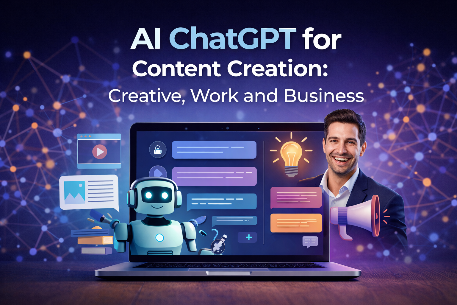 Imagem de capa do curso AI ChatGPT for Content Creation