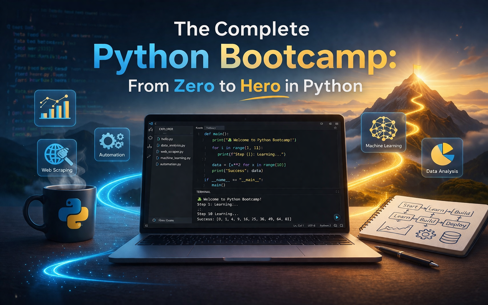 Imagem de capa do curso The Complete Python Bootcamp: From Zero to Hero in Python